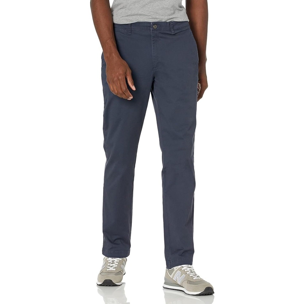 Goodthreads Men's Slim-Fit Washed Comfort Stretch Chino Pant, Navy, 38W x 30L